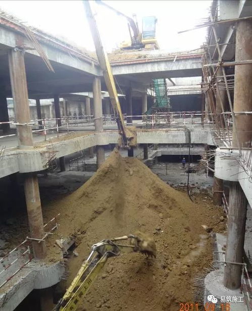 超高層建筑22米深基坑逆作法施工現場,看基礎如何倒過來施工